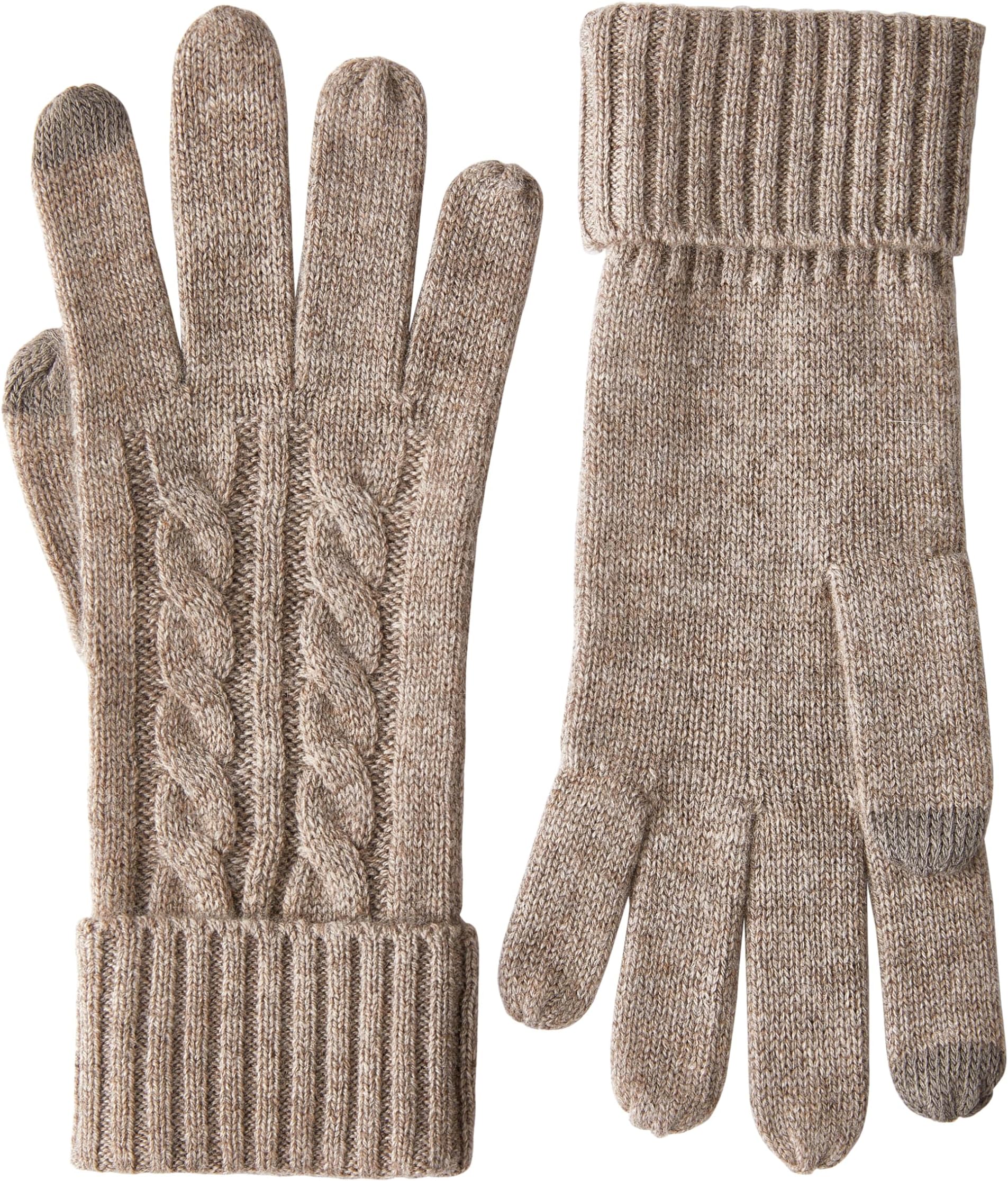 Touchscreen 100% Pure Cashmere Gloves Women Ladies Soft Knit and Long Ribbed Cuffs