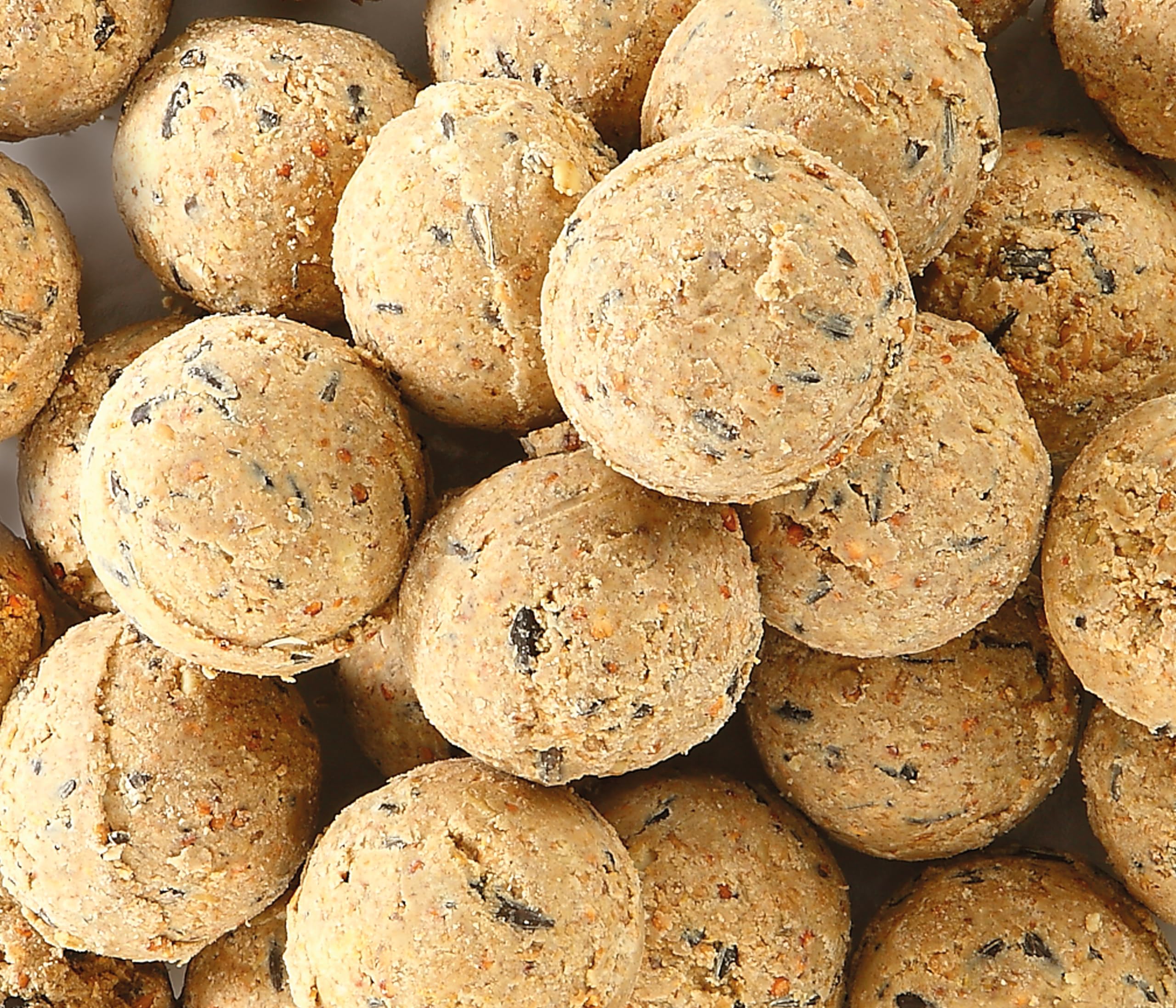 Dehner Natura Wildvogelfutter, geschälte Sonnenblumenkerne, 10 kg & Natura Wildvogelfutter, Insekten-Knödel, ohne Netz, 100 Stück (10 kg)