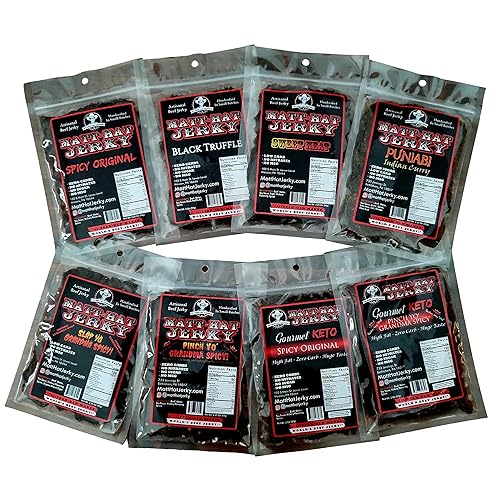 Vista 67 de Matt-Hat Punjabi Indian Curry - Carne seca artesanal hecha con salsa de soja, pasta tandoori y carne halal, baja en carbohidratos y sin gluten, sin