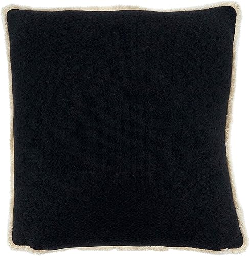 Miniatura 6 de SARO LIFESTYLE Noir Et Blanc Collection - Almohada reversible con relleno de poliéster, 12 x 20 pulgadas, color blanco y negro