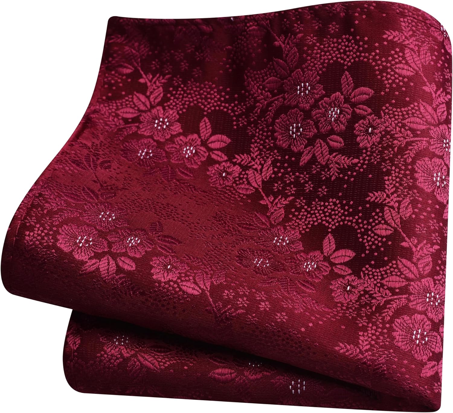 GUSLESON 3.15"(8cm) Mens Floral Tie and Lapel Pin Necktie Hankerchief Cufflinks Set for Men - Image 3