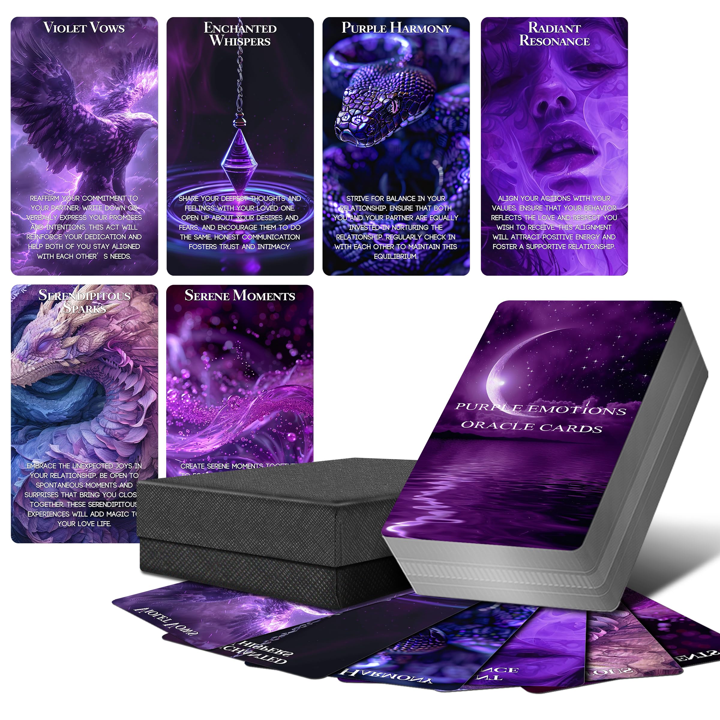 oracle cards 9セット Amazon.com: ZZBUY Purple Love Oracle Cards 54 Romantic Love Oracle