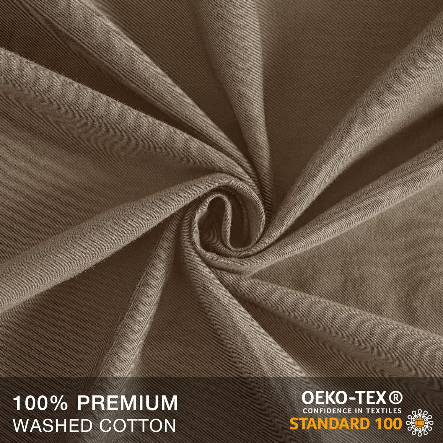 JELLYMONI Pillowcase Body 1pc Cotton Envelope Pillow Cover Khaki 20×54in Bed Pillow Case 100% Washed Cotton Soft Breathable (Pillows are not Included) - Image 3