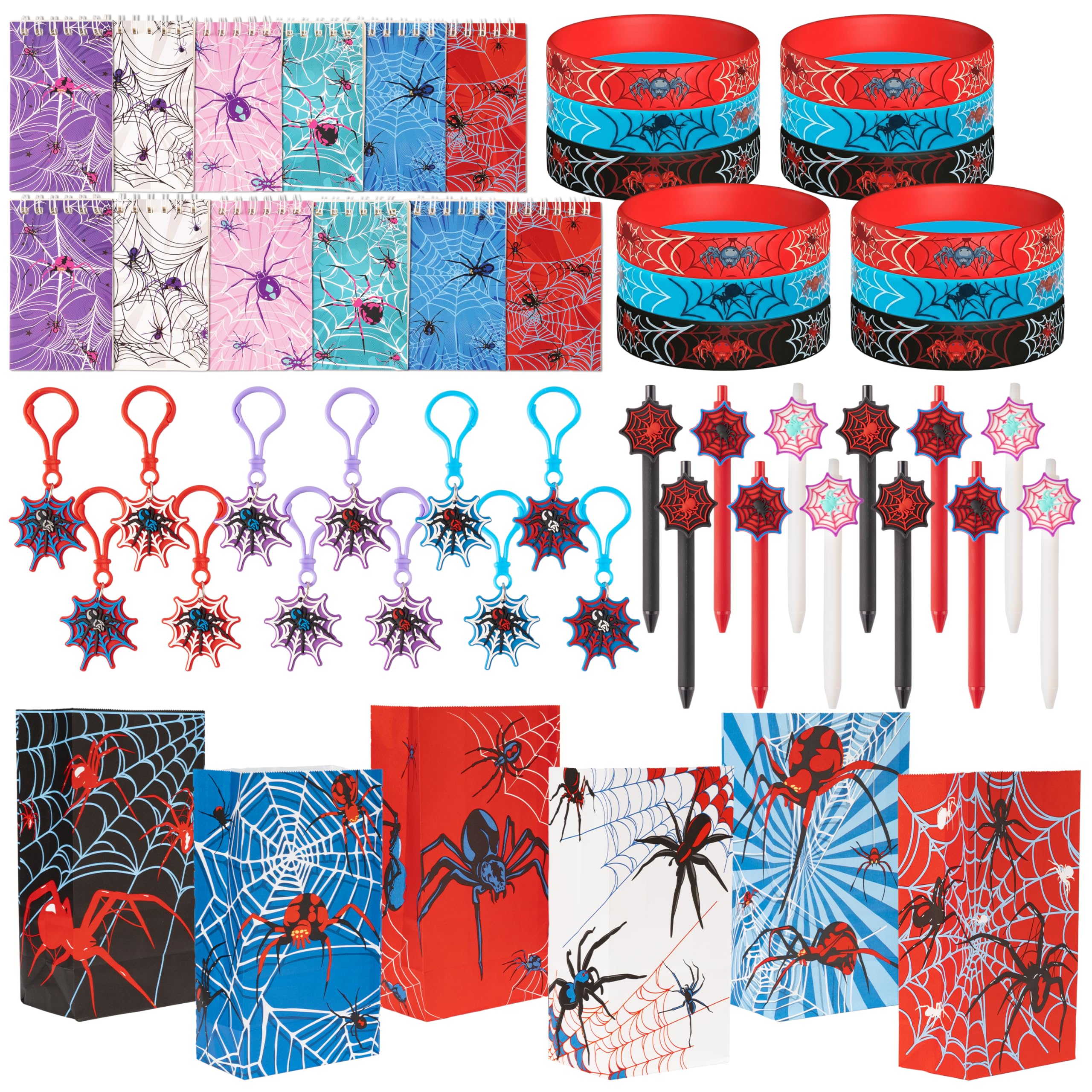 GwaOery Party Bag Fillers Stationery Party Gift Classroom Prizes Rewards Party Favours Keychain Bracelets for Birthday Party Supplies Goodie Bag Fillers Birthday Classroom Gifts for Boys Girls