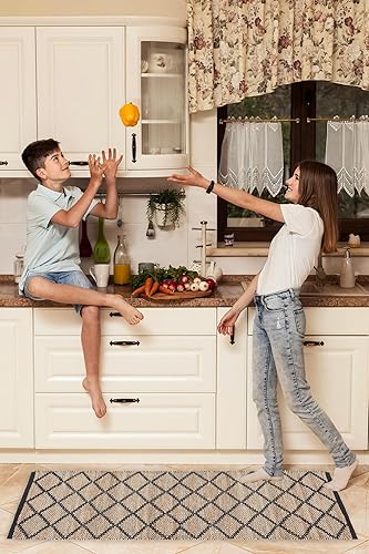 Vista 99 de REDEARTH · Alfombra redonda – Alfombra trenzada de yute natural de 6 pies – Alfombras de yute bohemio reversibles hechas a mano para dormitorio