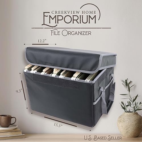 Miniatura 3 de Creekview Home Emporium Organizador de archivos de emergencia Caja de seguridad de seguridad - Cajas de seguridad contra incendios para documentos