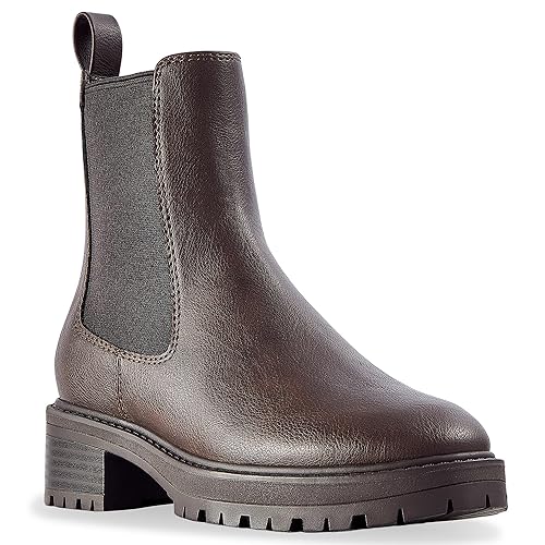 CosyFever Women's Chelsea Boots Ankle Booties With low Heel pull