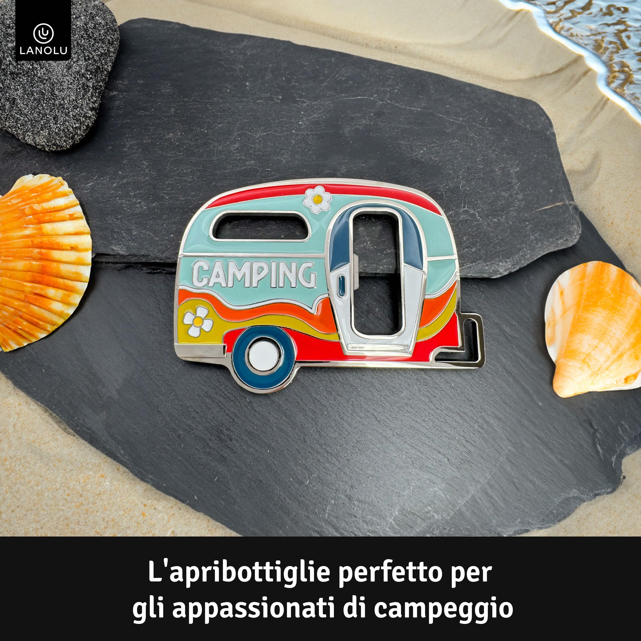 Apribottiglie Magnetico Buleens A Forma Di Camper - Simpatico Regalo Per Campeggio E Birra, Decorazione Frigo - 2