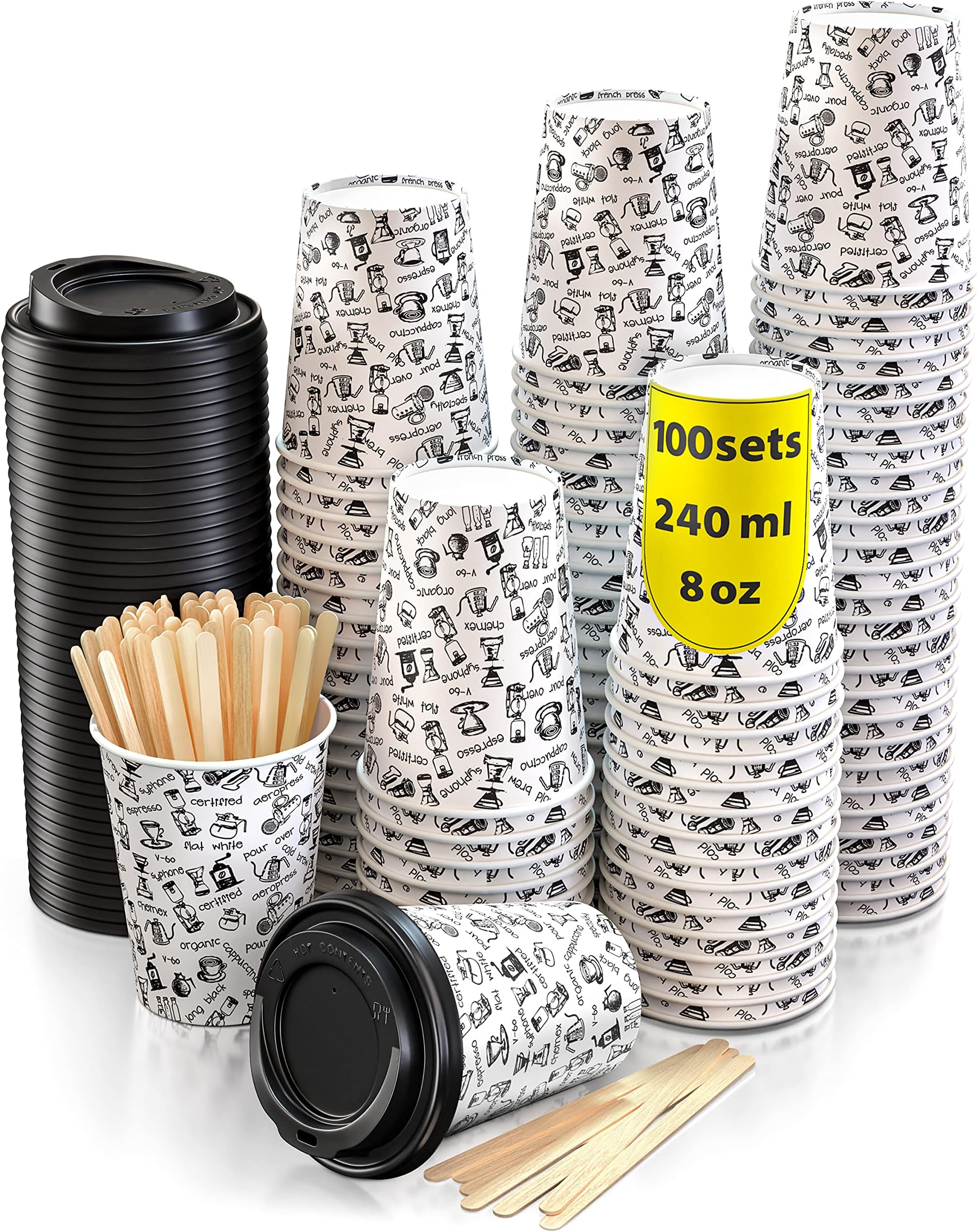 100 cups with lids