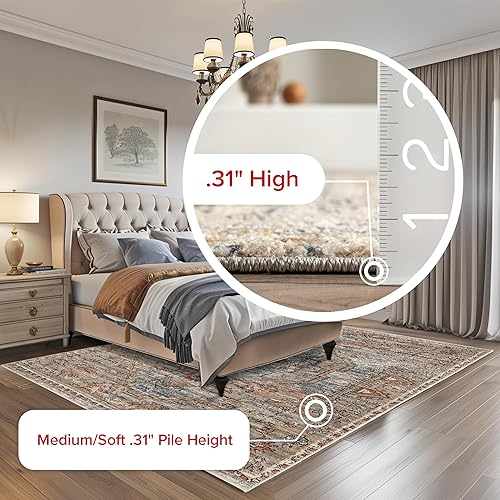 Miniatura 5 de nuLOOM Marley Medallion - Alfombra de pasillo de 2 pies 8 pulgadas x 12 pies para sala de estar, dormitorio, comedor, entrada, pasillo, cocina,
