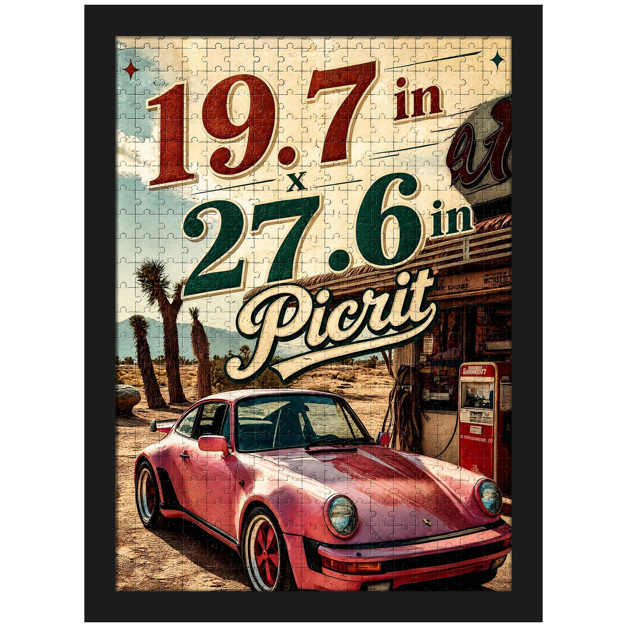 Picrit 19.7x27.6 Puzzle Frame, Picture Frame for Wall Mounting, Black — image 1