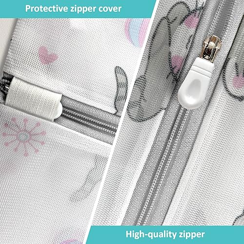 Miniatura 5 de YUNHEGONG Bolsas de malla para ropa delicada, 5 bolsas de malla fina para ropa interior, ropa interior, ropa, seda, calcetines