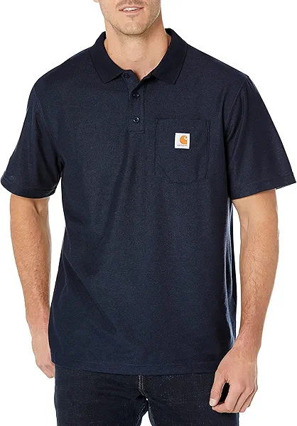 Carhartt Men's Loose Fit Midweight Short-Sleeve Pocket Polo