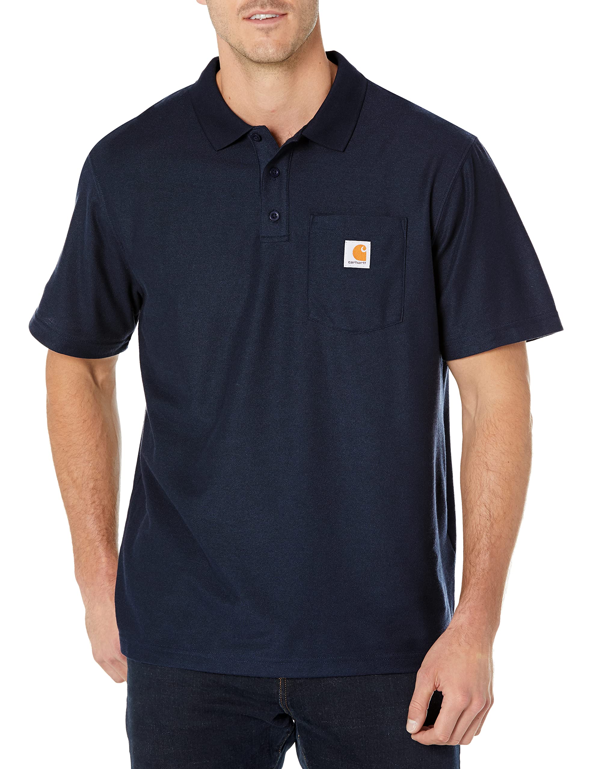 Carhartt Men's Loose Fit Midweight Short-Sleeve Pocket Polo