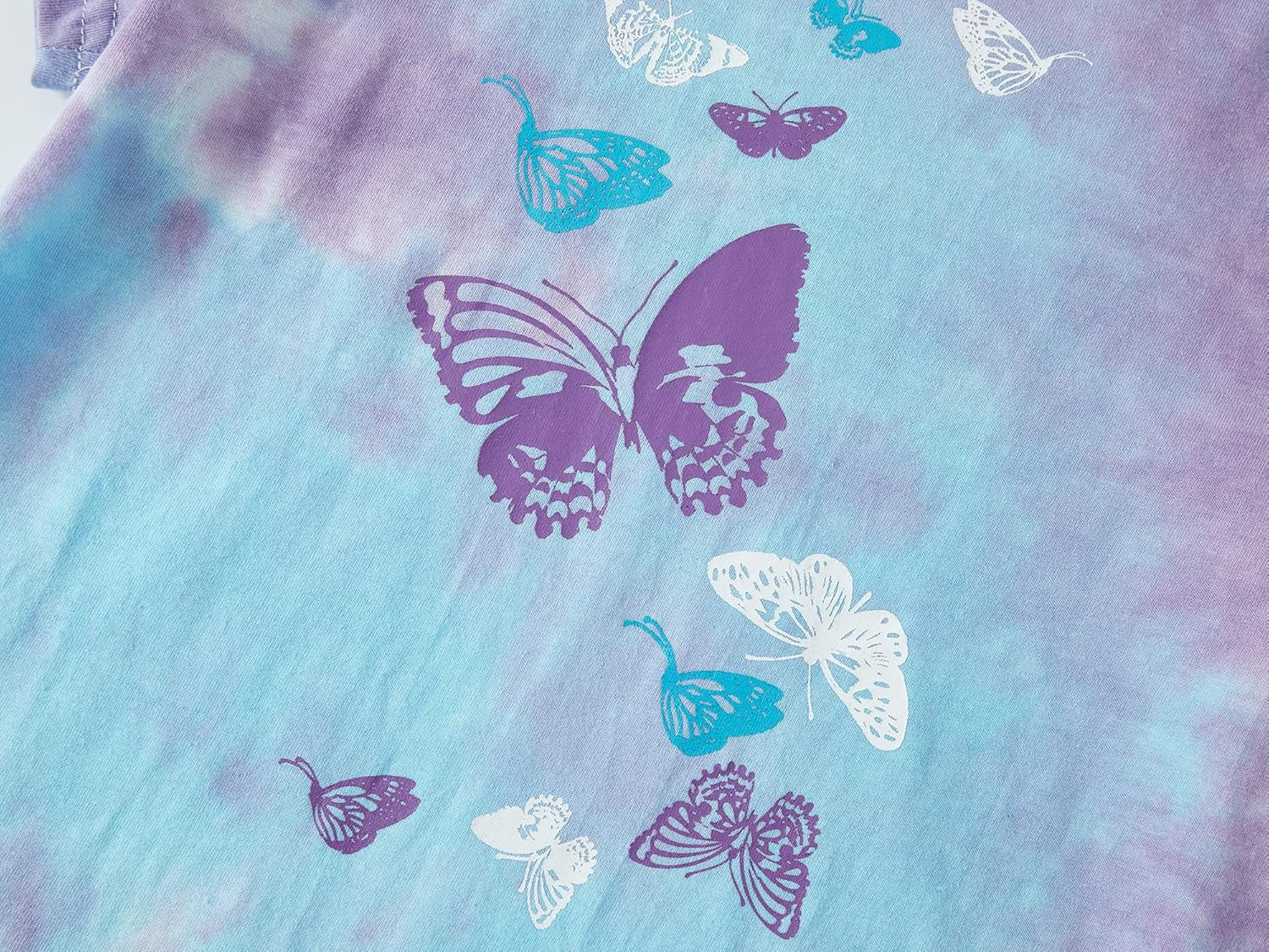 Beezizac Pajamas for Girls 100% Cotton Tie dye Unicorn Mermaid Sleepover PJ Set Size 4T-18 - Image 3