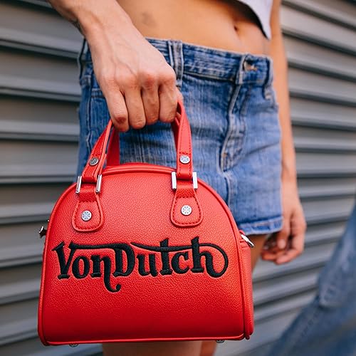 Miniatura 8 de Von Dutch Bolso de boliche para mujer, elegante bolso de mano con correa ajustable, interior espacioso