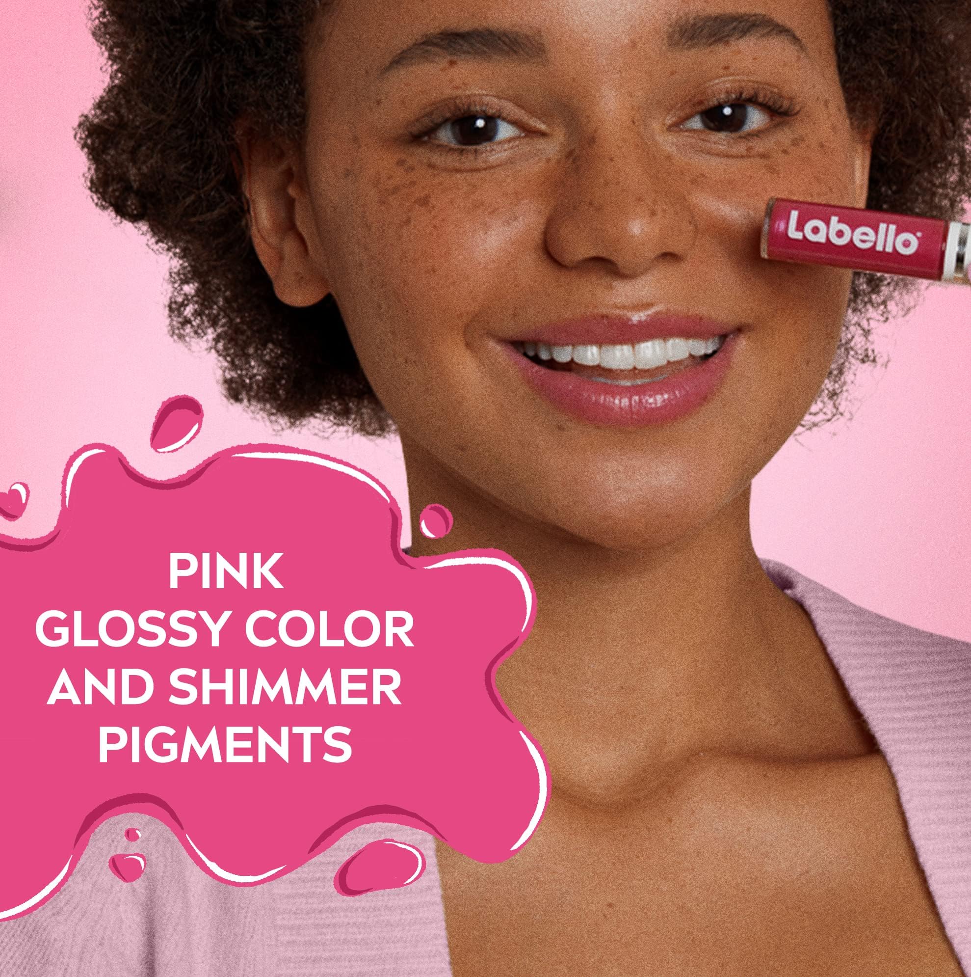 Labello Lip Oil Pink Rock 5.5ml – Nourishing Tinted Glossy Lip Oil in Vibrant Pink Shade for Shiny Hydrated Lips, Non-Sticky Moisturising Care with Sheer Colour & Mirror-Shine Finish