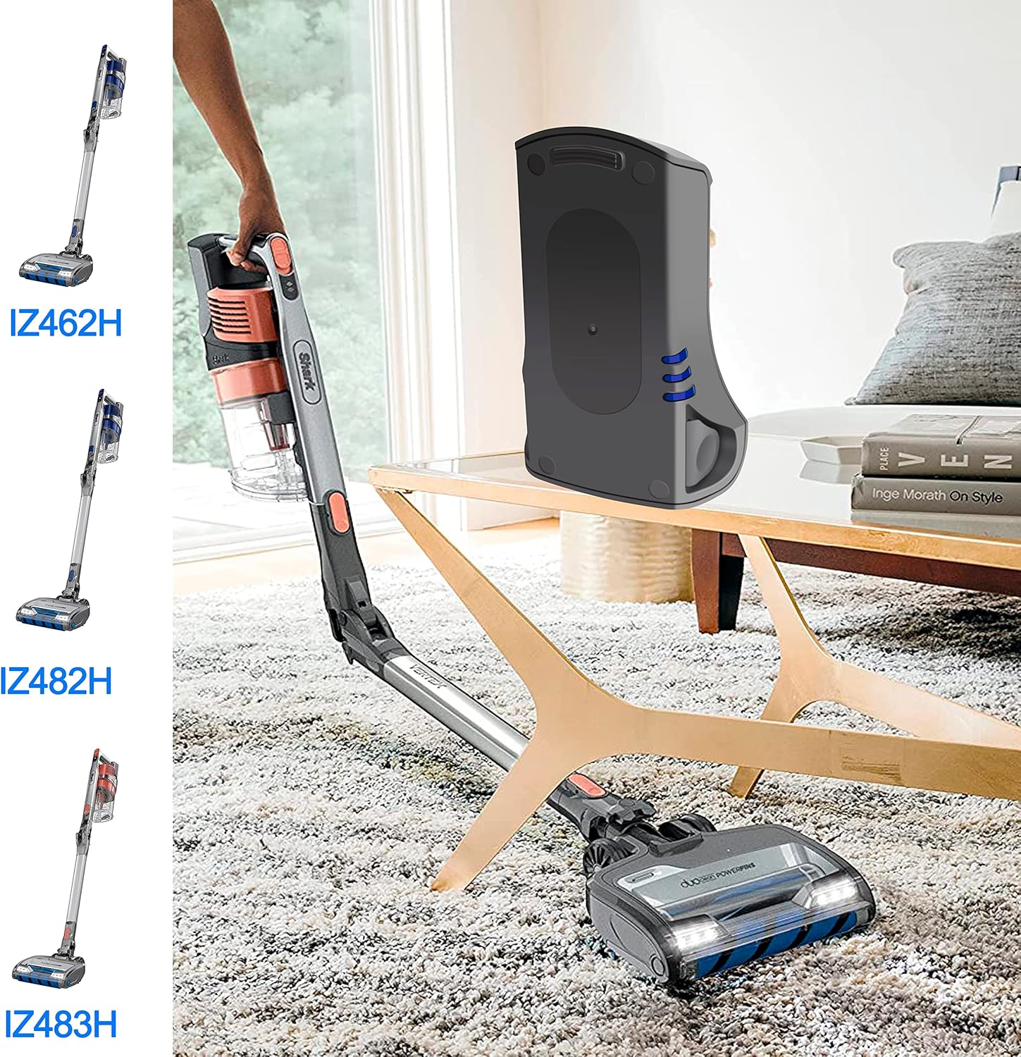 XSBT750 Battery XSBT700 for Shark IZ462H IZ482H IZ483H IZ463H IZ464H IZ492H Vertex Ultra/DuoClean PowerFins Lightweight IZ201 IZ251 IZ462HNP Cordless Vacuum Cleaners - 25.2V 3500mAh