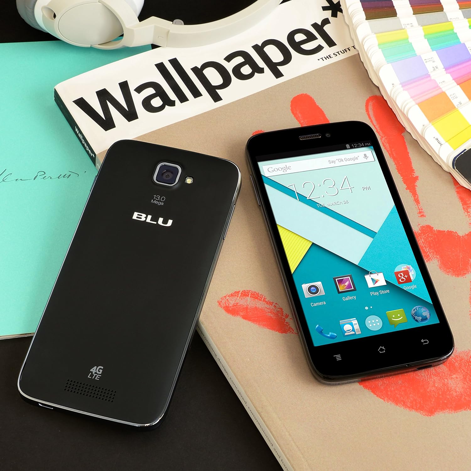 BLU Studio 5.0 HD LTE with 5-Inch HD Display, 13MP Camera, Android KitKat v4.4 and 4G LTE HSPA+ Unlocked Cell Phone- Black