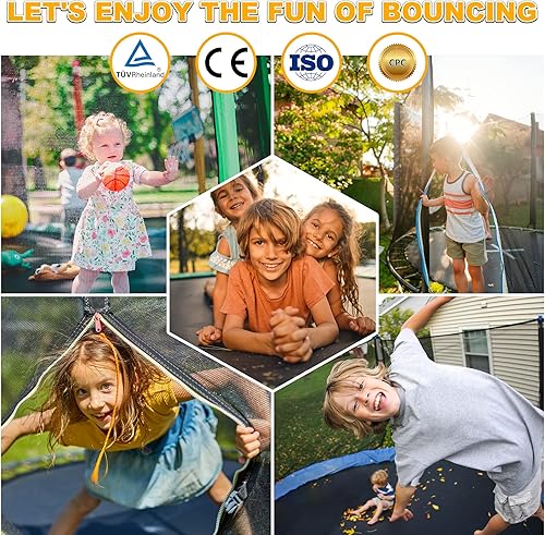 Miniatura 8 de Tranpoline para exteriores de 1500 libras para niños y adultos (fácil de instalar y construido para durar Tranpolinas recreativas de 10 pies, 12