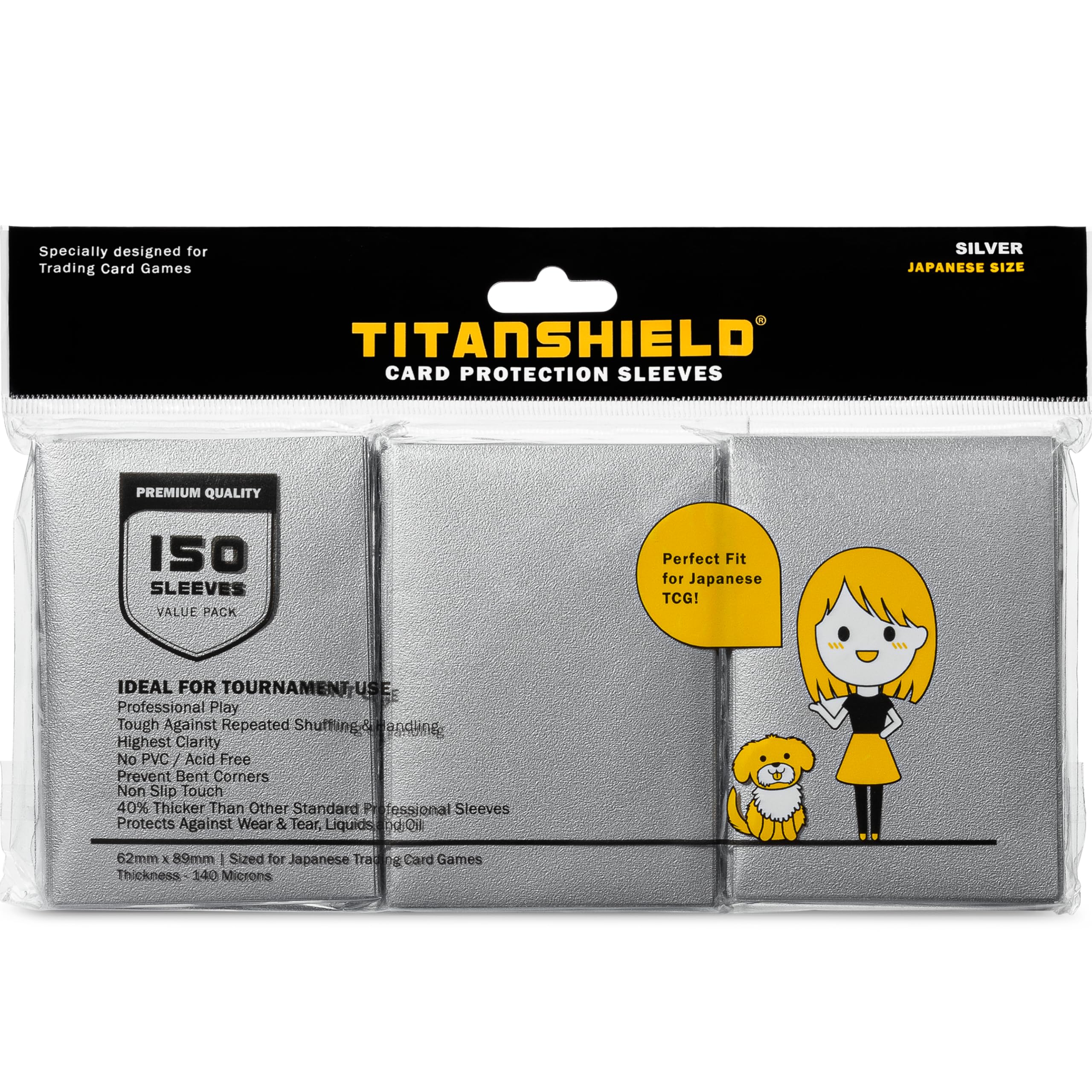 Titanshield 150 Sleeve Colored Small Japanese Sized Trading Card Sleeves |  Desertcart Fiji