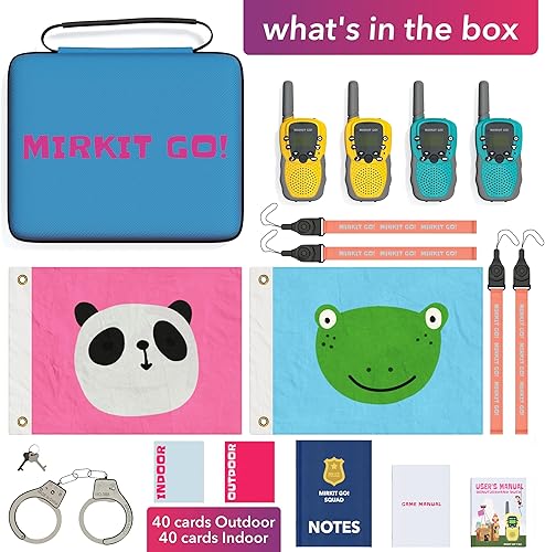 Miniatura 9 de MIRKIT GO! Game: 4X Walkie Talkies para niños y 4 juegos para niños: búsqueda del tesoro, captura la bandera, juego de policía, escondite y busca!