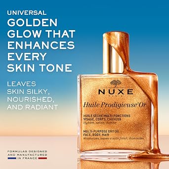NUXE Huile Prodigieuse Shimmer Body Oil for Skin & Hair