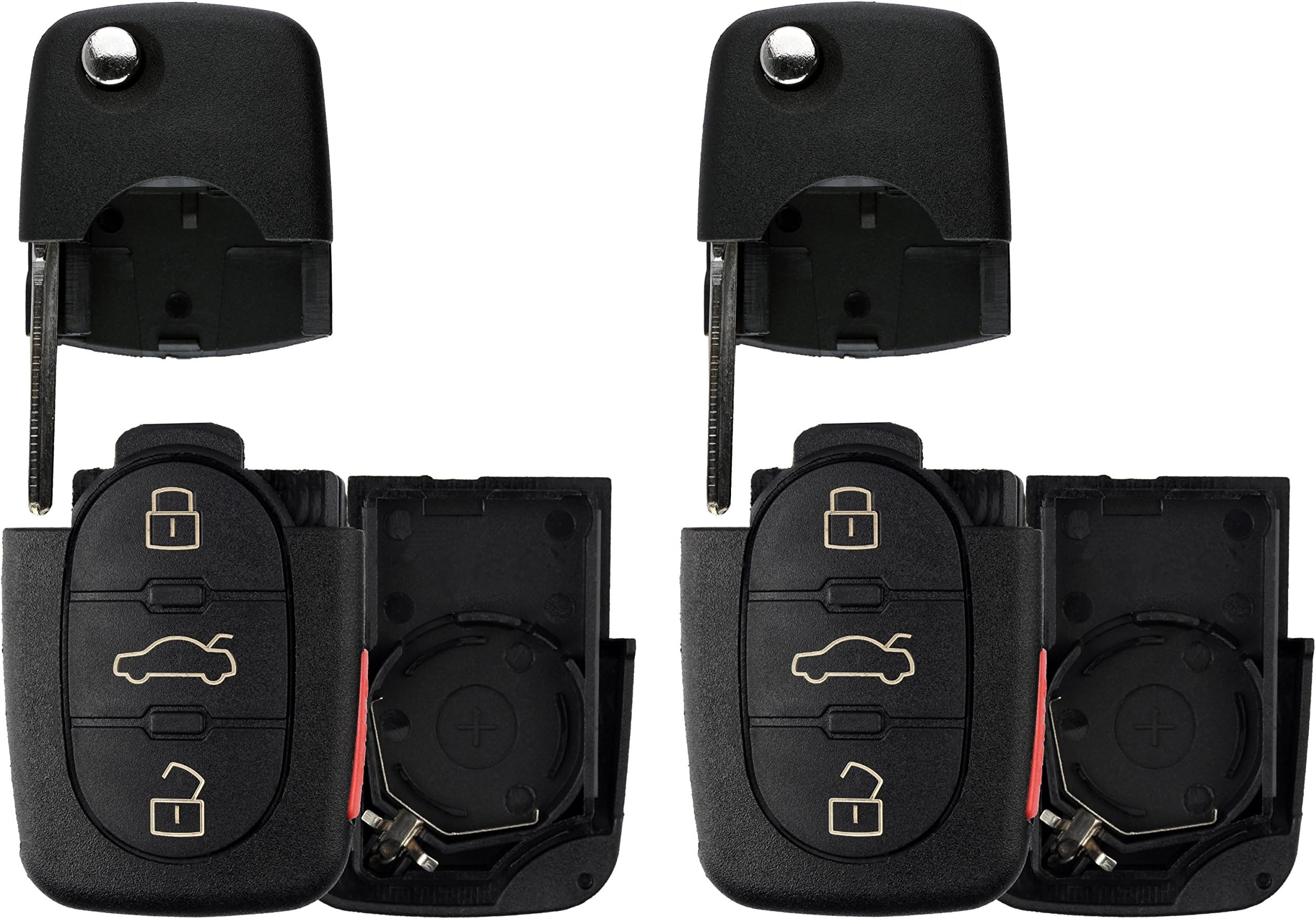 Vw Key Fob Cover Silicone Key Cover For AUDI 3-Button Remote – Protective Skin Case In Multiple Colors (Black, Blue, Red, Etc.) – Soft Shell Cap Audi Key Fob Cover - Foto 2