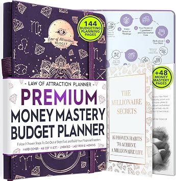 Budget Planner and Monthly Bill Organizer - Finance Planner, 12-Month Journey to Financial Freedom | Bill Payment Tracker Monthly Organizer, Money Saving & Expense Tracker | Undated Budgeting Journal