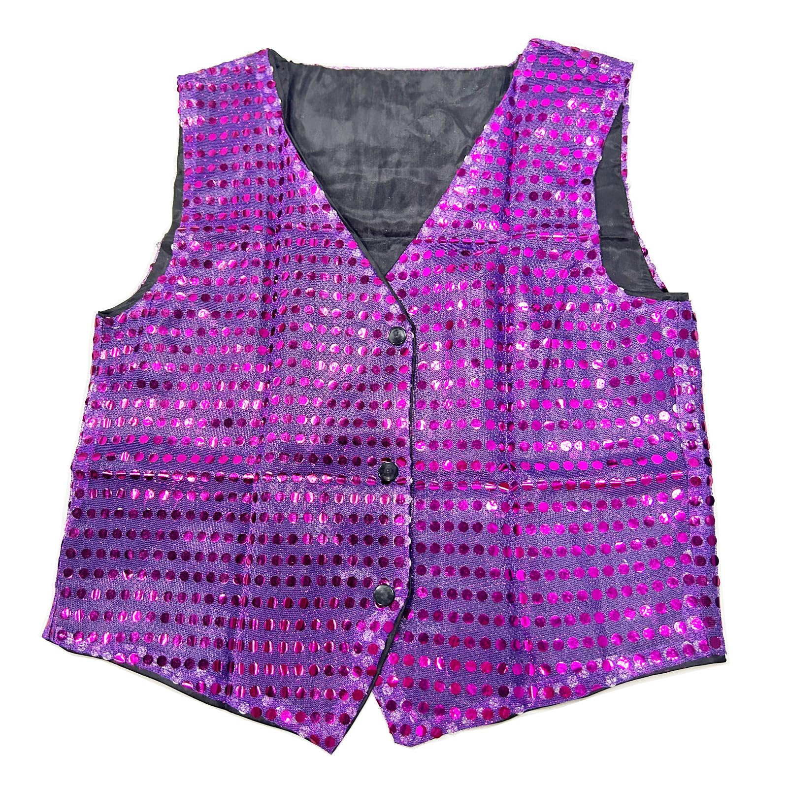 ZUYPSKBoys' Girls' Shiny Party Vests Glittery Sequined Hip-hop Jazz Dance Stage Performance Jacket Waistcoat