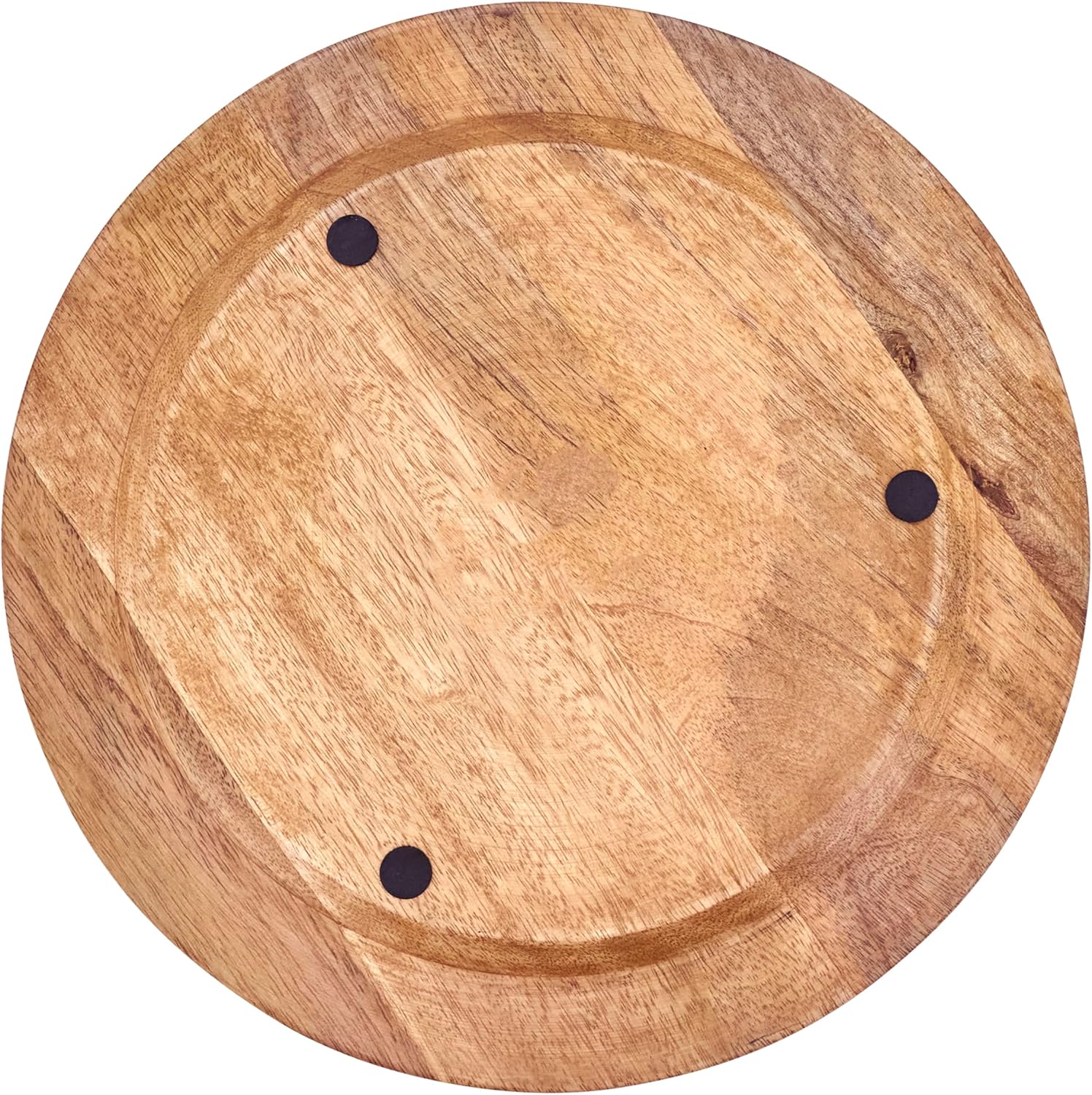 SARO LIFESTYLE Carved Mango Wood Decorative Charger Plates (Set of 4) – Floral Mandala Table Chargers for Dining & Entertaining, 13"