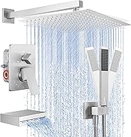 Vista 13 de KES XB6305F18-CH - Sistema de ducha cromado con juego de grifo de ducha y bañera con boquilla de tina, juego de grifo de ducha de 10 pulgadas