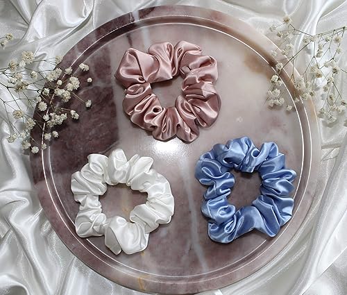 Miniatura 5 de Coleteros de seda de morera 100% pura de 22 momme (azul, blanco, rosa)