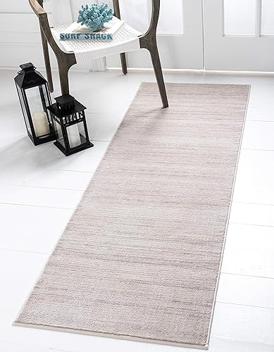 Miniatura 4 de Unique Loom Uptown Collection - Alfombra Madison Avenue (2 pies 2 pulgadas x 6 pies 1 pulgada, beige y marrón claro)