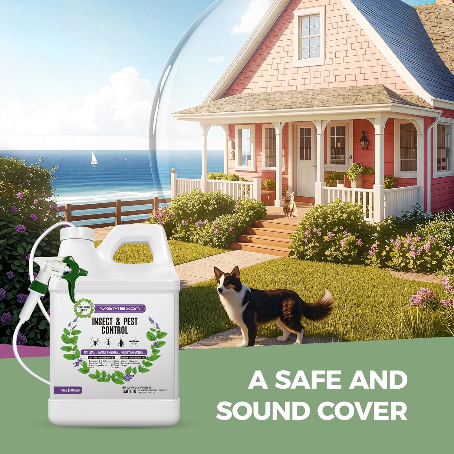 Peppermint Oil Insect & Pest Control Spray – 128oz Natural Plant-Based Bug Killer for Spiders, Ants, Flies, and Other Insects, Safe for Home & Kitchen Use - Image 5