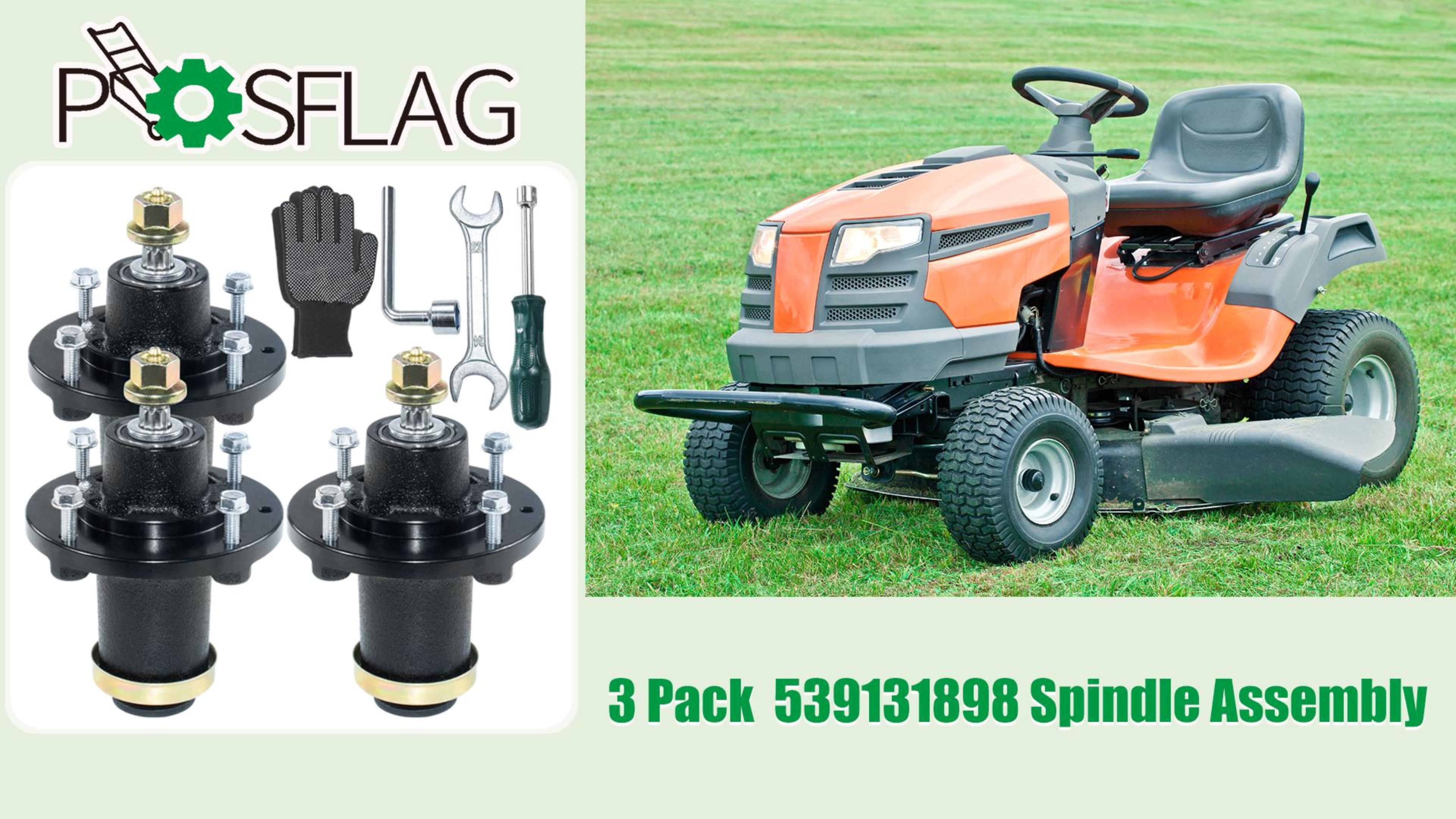 Amazon.com : POSFLAG 3 Pack 539131898 Greased Spindle Assembly