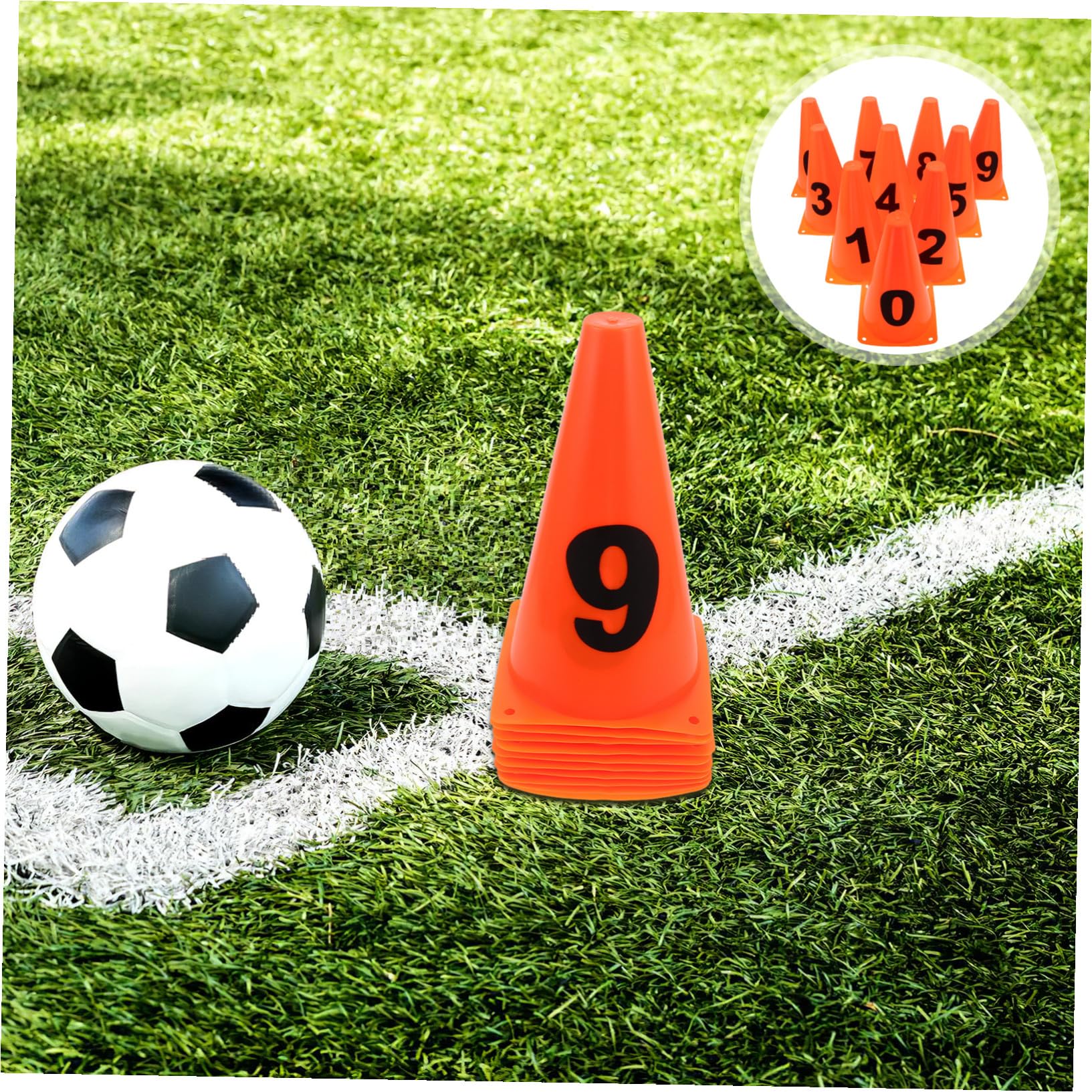 10 Conos Cilíndricos para Entrenamiento De Fútbol Conos De Baloncesto para Entrenamiento para Práctica