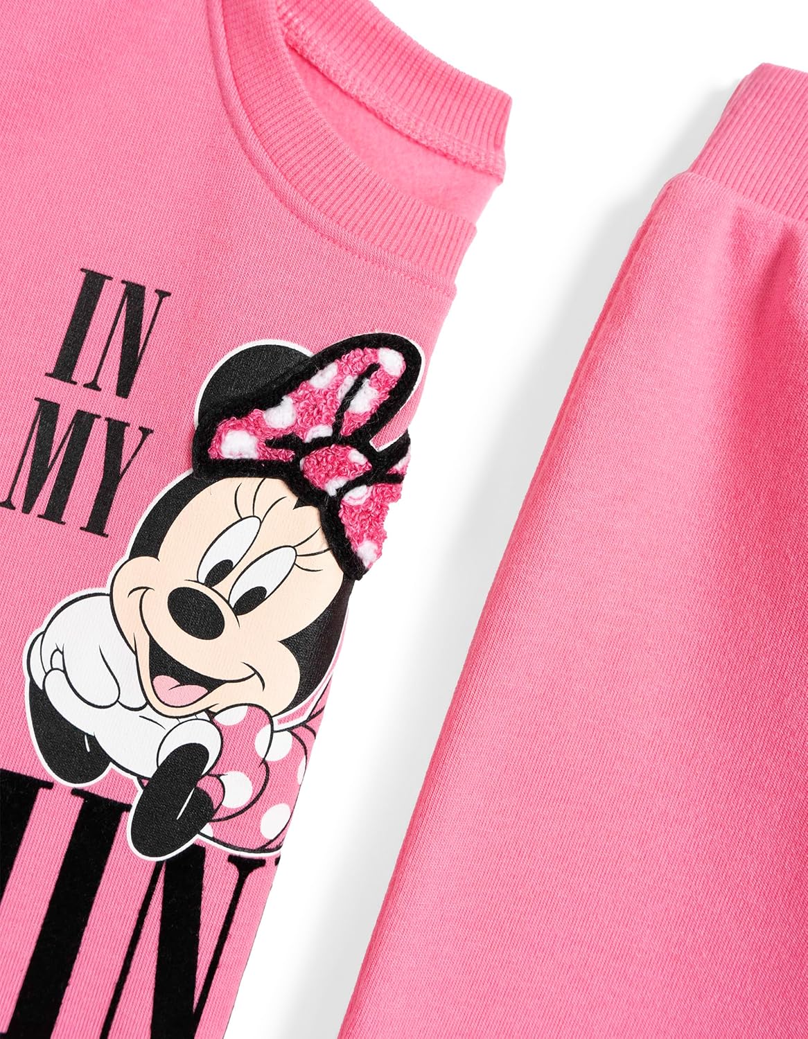 Disney Junior Girls Fleece Pullover Sweatshirt and Jogger Pants Outfit Set Toddler to Big Kid Sizes (2T - 14-16) - Image 3