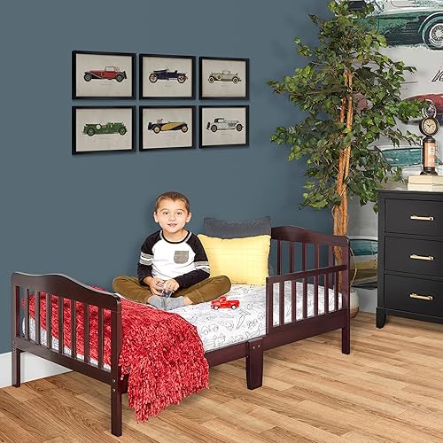 Miniatura 6 de Dream On Me Cama Sydney para niños pequeños en color espresso, certificado Greenguard Gold, certificado JPMA, diseño bajo al suelo, acabado no
