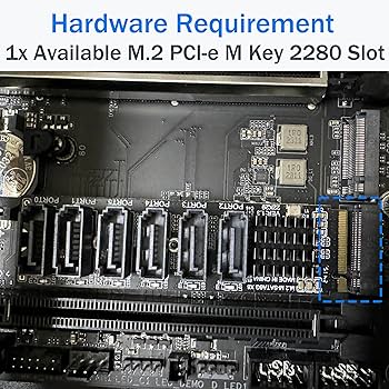 Amazon.com: M.2 to SATA 3.0 Adapter [6-Port], RIITOP M.2