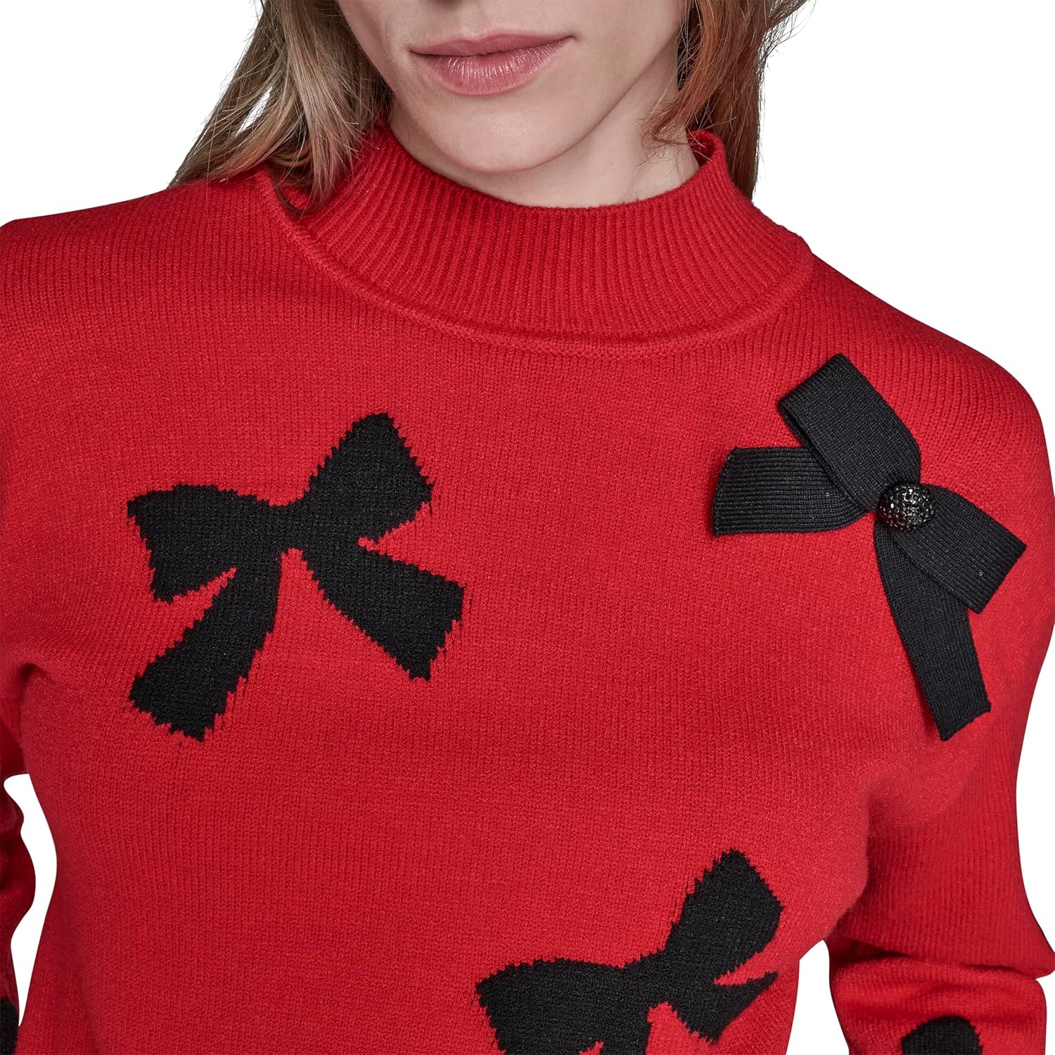 Karl Lagerfeld Womens Cold Weather Mock Neck Essential Soft Sweater - Image 5