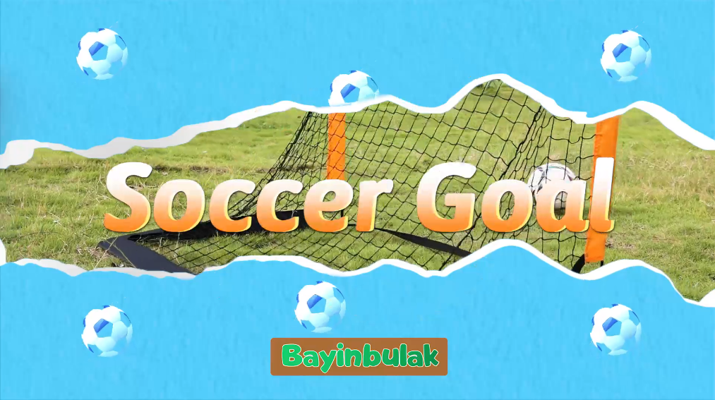 BAYINBULAK Pop Up Soccer Goal – Portable 100cm X 70cm Training Net With Ground Pegs & Carry Bag