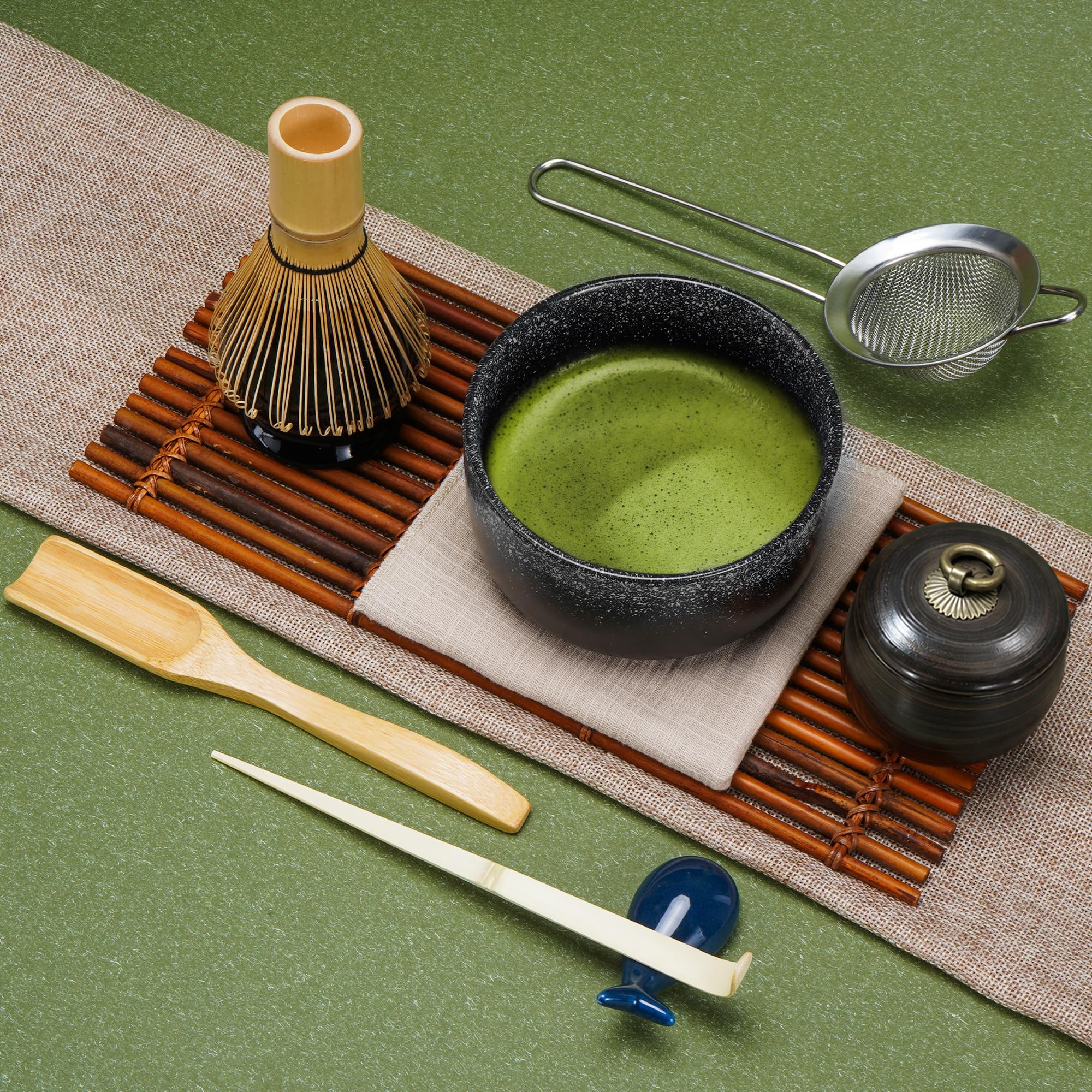 Amazon | DiDiBirDi 抹茶セット、茶道9点セット、抹茶茶碗、抹茶泡立て