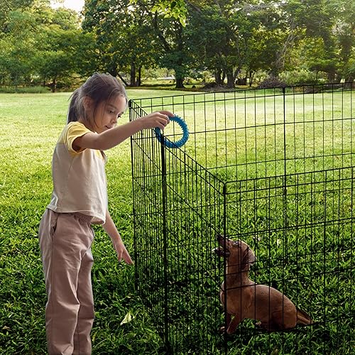 Miniatura 7 de Pet Trex Parque de juegos para perros ocho paneles altos, Negro