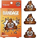 BioSwiss Bandages, Poop Shaped Self Adhesive Bandage Set, Latex Free, Sterile Wound Care, 24 Count