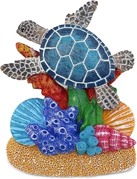 CoTa Global Sand Coral Sea Turtle Refrigerator Nautical Colorful Magnet - Ocean Animal Resin Beach Design, Fun and Cute Ocean Magnet for Kitchen Fridge, Locker, Home Decor and Office Decor Novelty