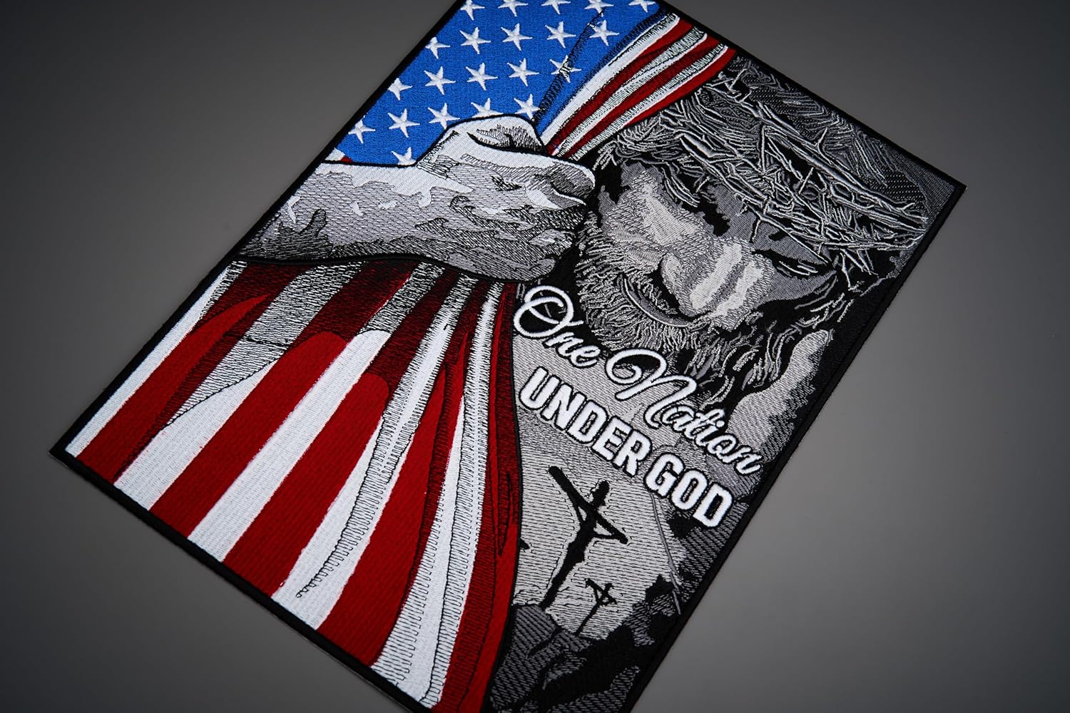 Jesus USA Flag Patch for Custom Biker Vest/Iron-on/Sew on