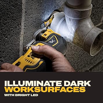 DEWALT 20V MAX XR Oscillating Multi-Tool Kit, Oscillating Tool Accessories, Cordless, 3-Speed, Quick Blade Change, Sand Paper, Blades, Battery and Charger Included (DCS356D1)