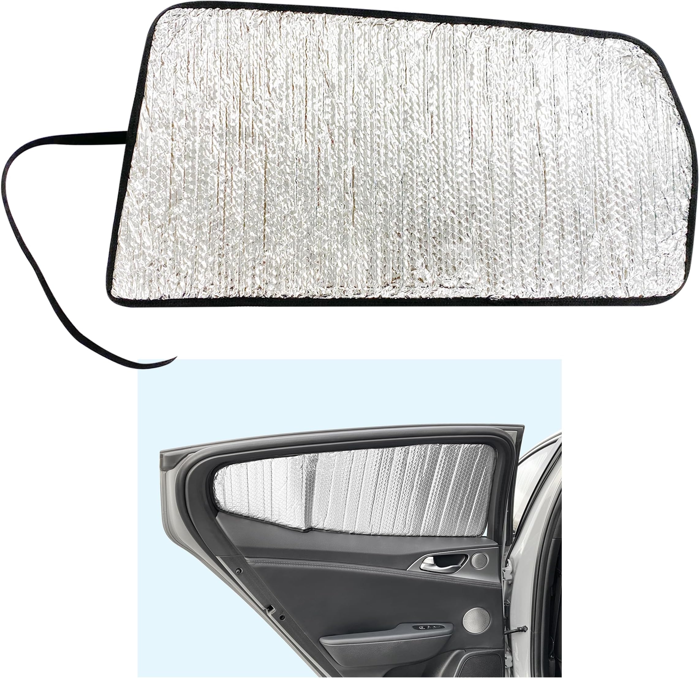 Side Window Rear Seat Sunshade Custom Fit for 2018 2019 2020 2021 2022 2023 2023 Kia Stinger Sedan, GT, GT1, GT2, 2.0L, Premium, UV Reflector Sun Protection Accessories (Set of 2)