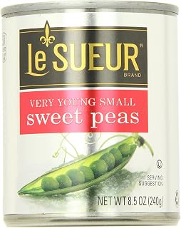 Le Sueur Small Peas, Tender Premium Canned Peas 8.5 oz (12-Pack) - Rich Soil Grown Flavor